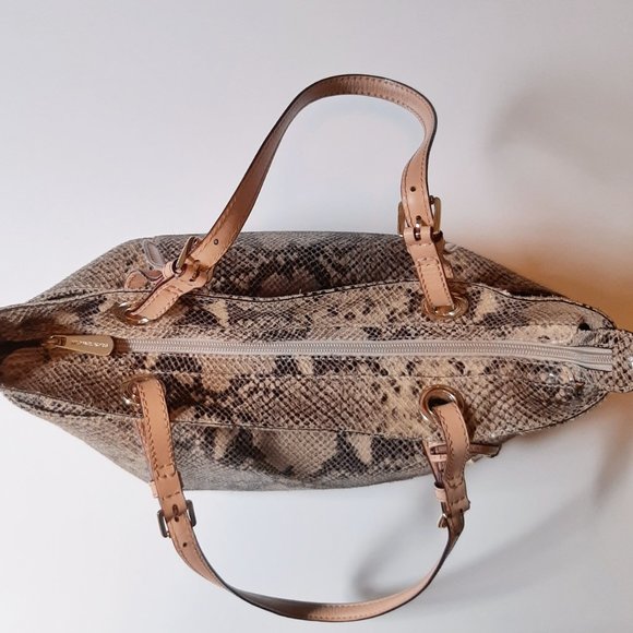 Michael Kors Jet Set Snake Print Python Leather Tote Bag - Picture 7 of 13